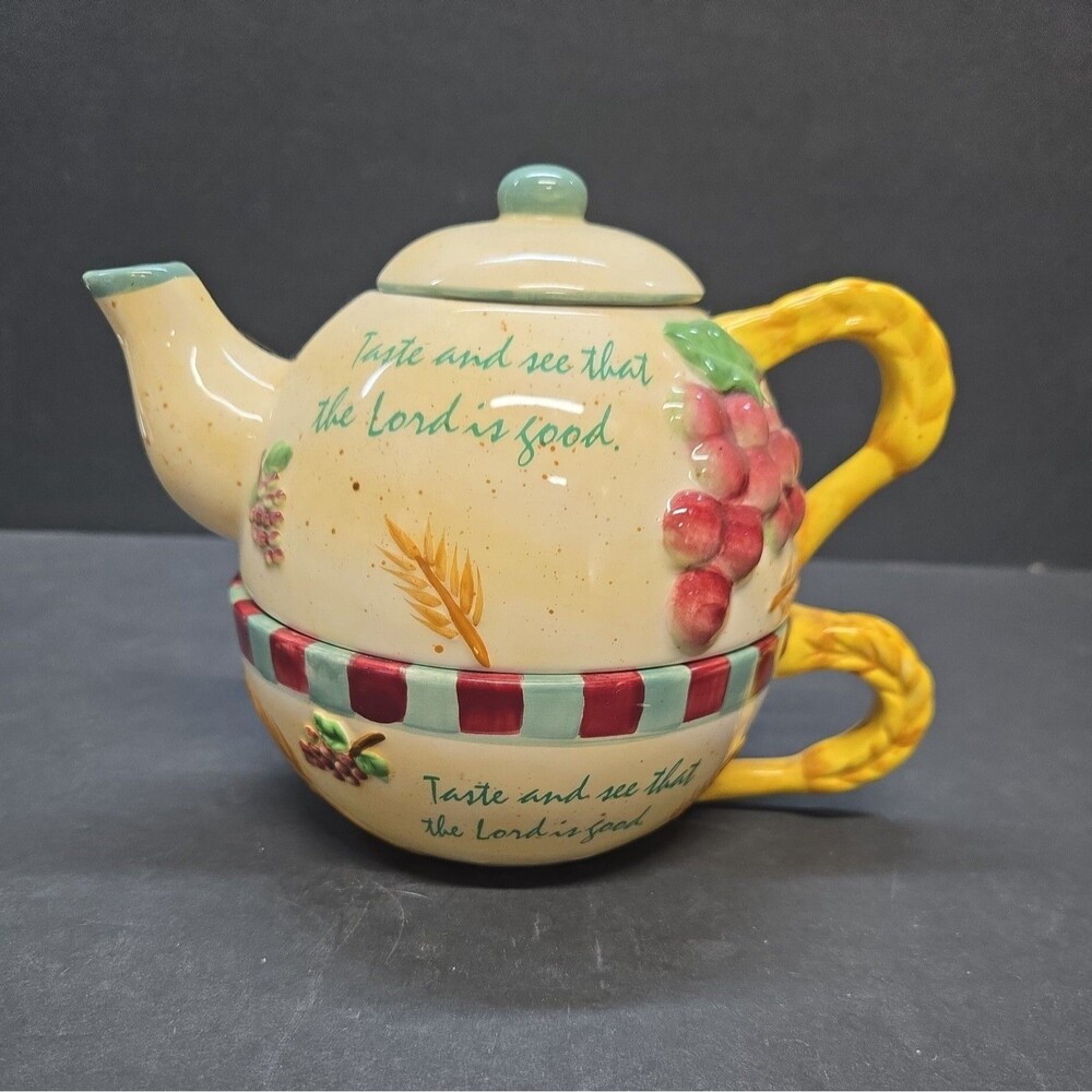 Dicksons TEA POT " Taste and see that the Lord is good"